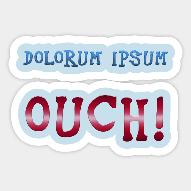 Dolorum Ipsum  Humour Sticker by Wichy Wear